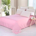 Juego de cama rosa y blanco de color sólido set conjunto de cubierta reactiva impreso edredón